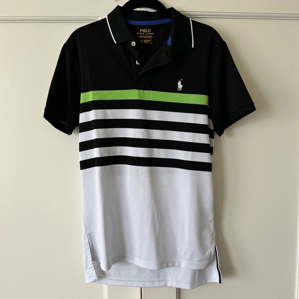 Striped Golf Polo Shirt